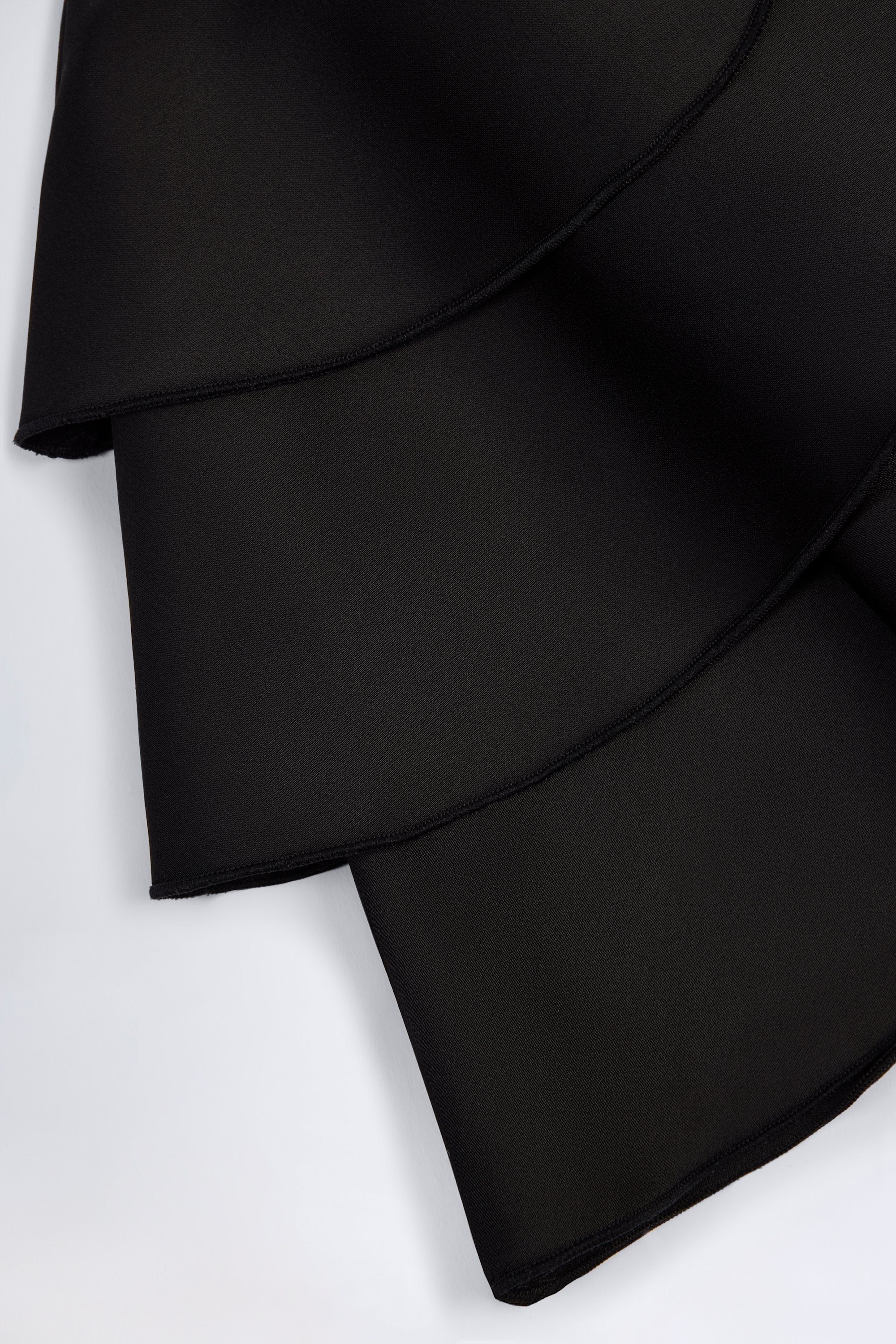 Ruffled Lace-Up Corset Playsuit in Black