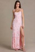 Premium Embellished Corset Gown in Baby Pink