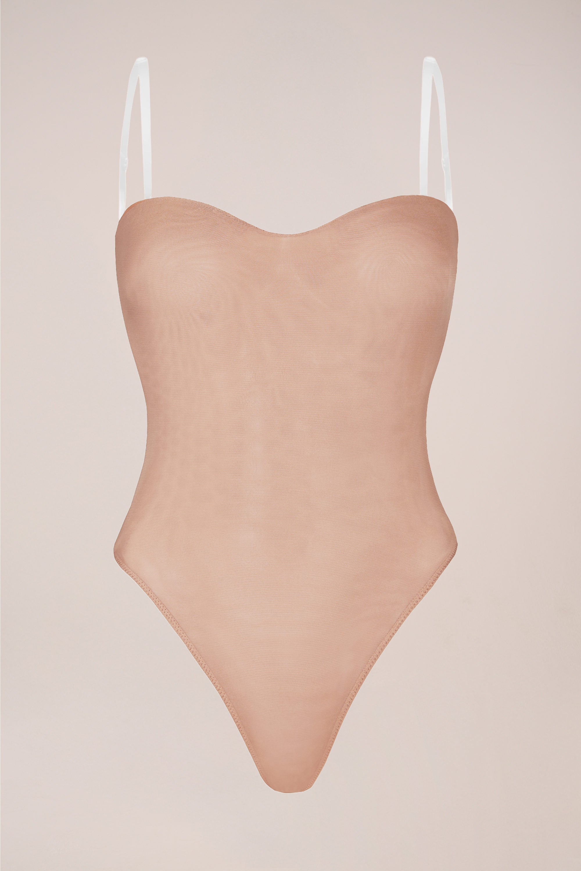 Strapless Bodysuit in Warm Peach