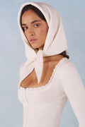 Knit Headscarf in Ivory