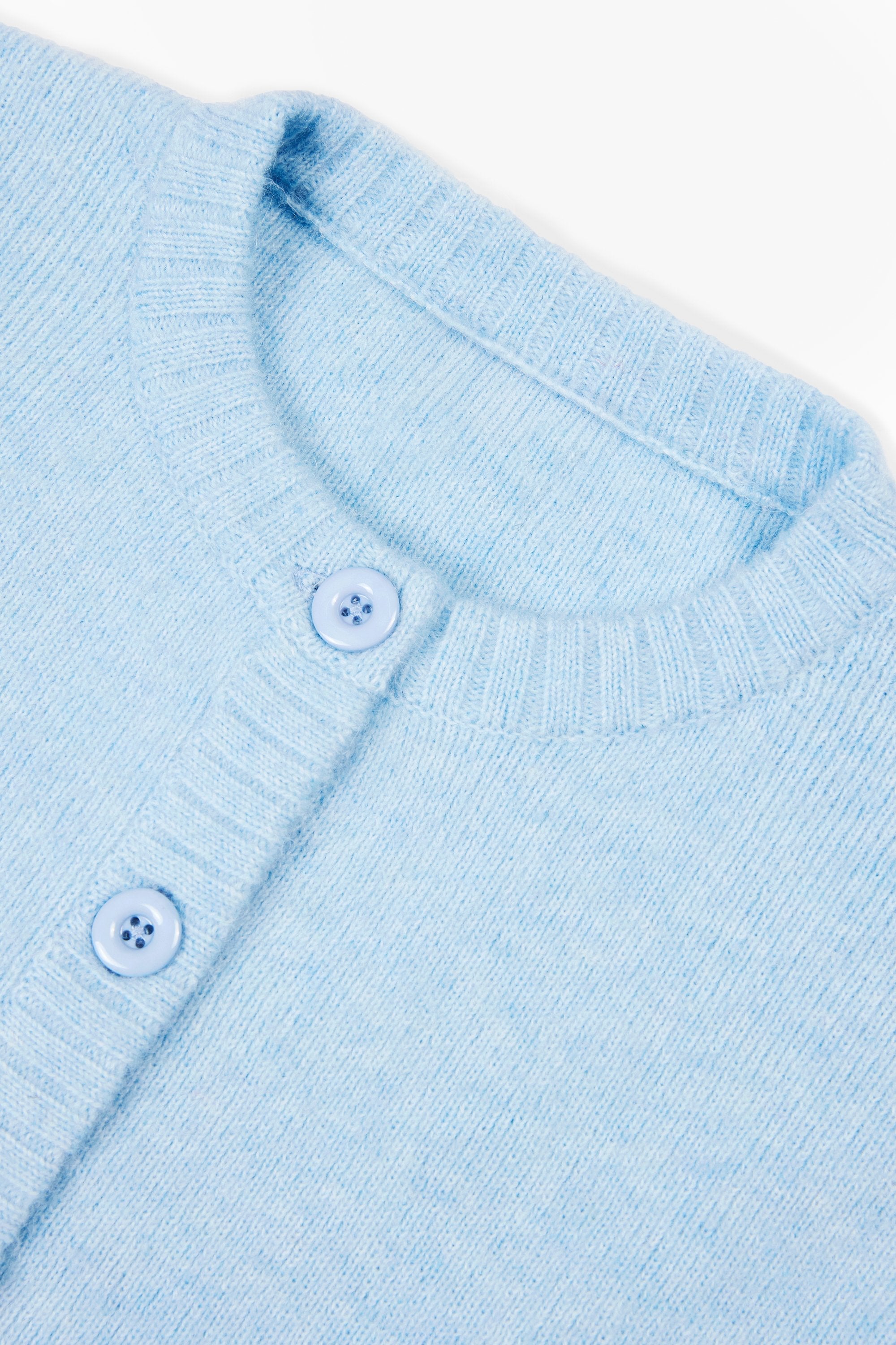 Knit Cropped Cardigan in Powder Blue