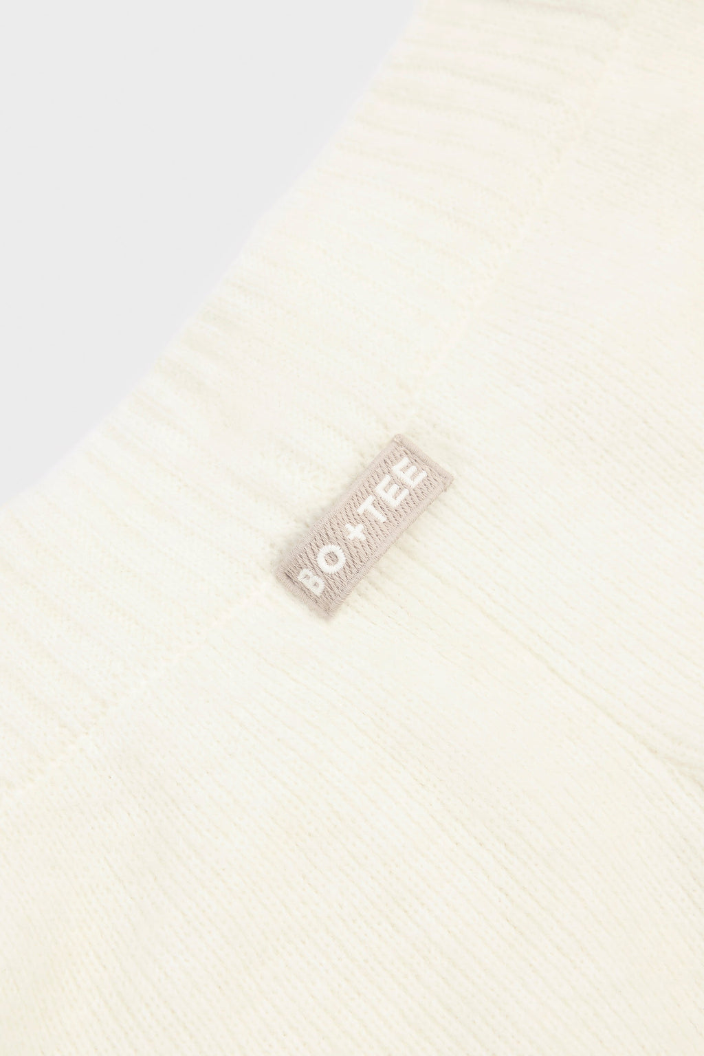 Knit Mid-Rise Wide-Leg Joggers in Ivory