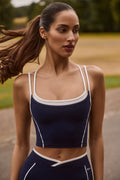 Soft Active Layered Tank Top in Classic Navy