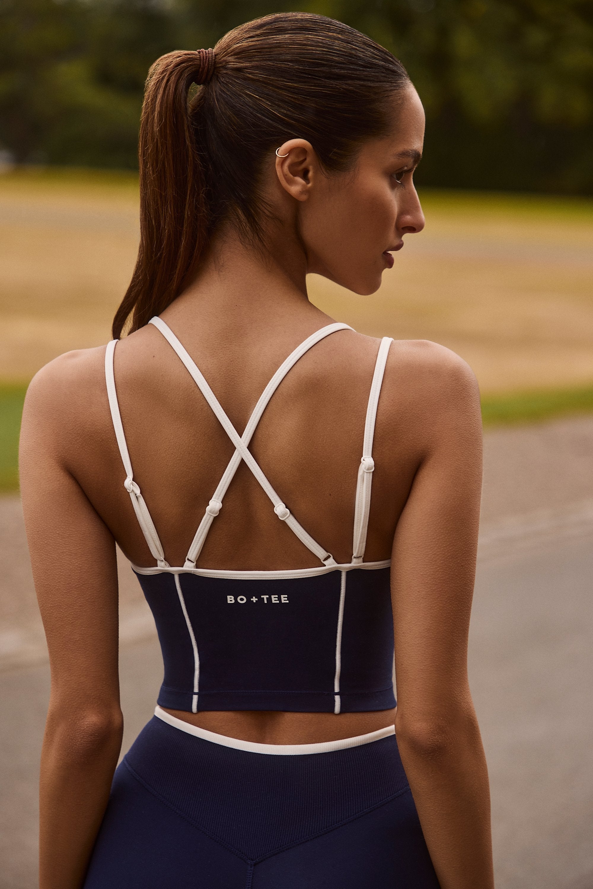 Soft Active Layered Tank Top in Classic Navy