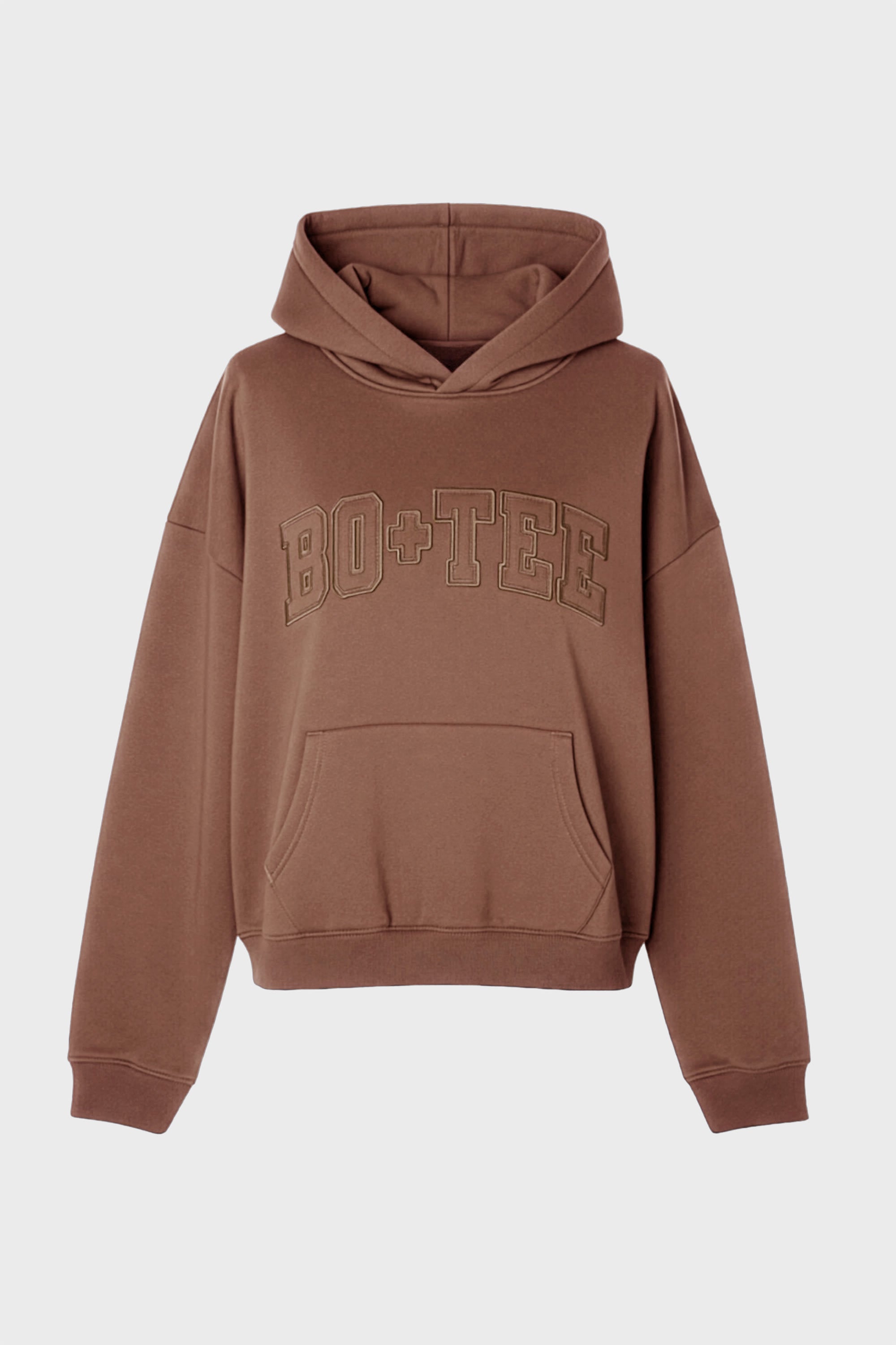 Embroidered Oversized Hoodie in Cocoa