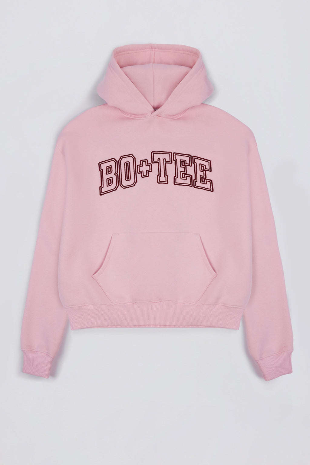 Embroidered Oversized Hoodie in Powder Pink