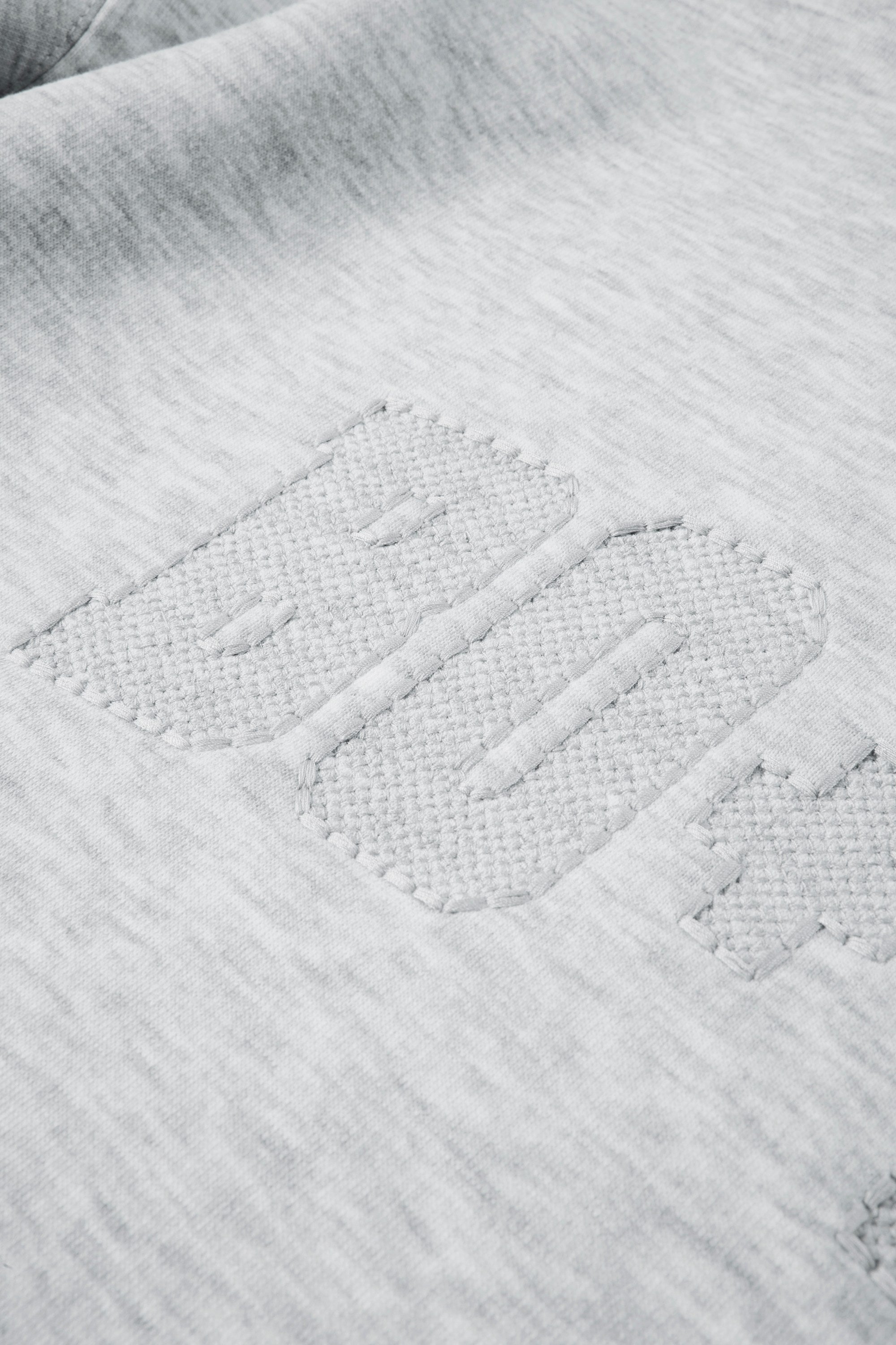 Oversized Crew-Neck Jumper in Grey Marl