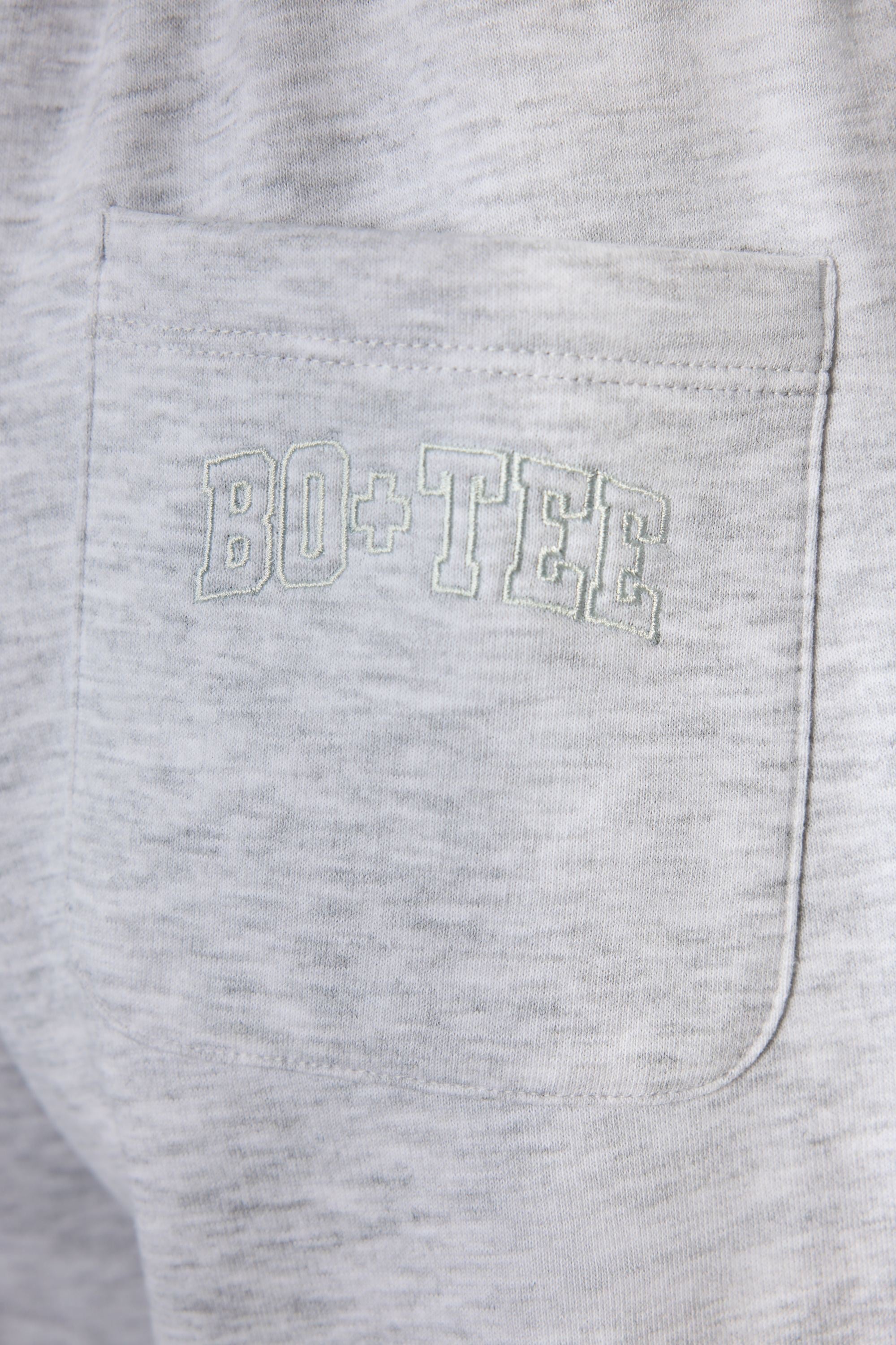 Premium Brushed Jersey Wide-Leg Joggers in Grey Marl