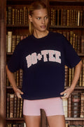 Oversized Cotton-Jersey T-Shirt in Classic Navy