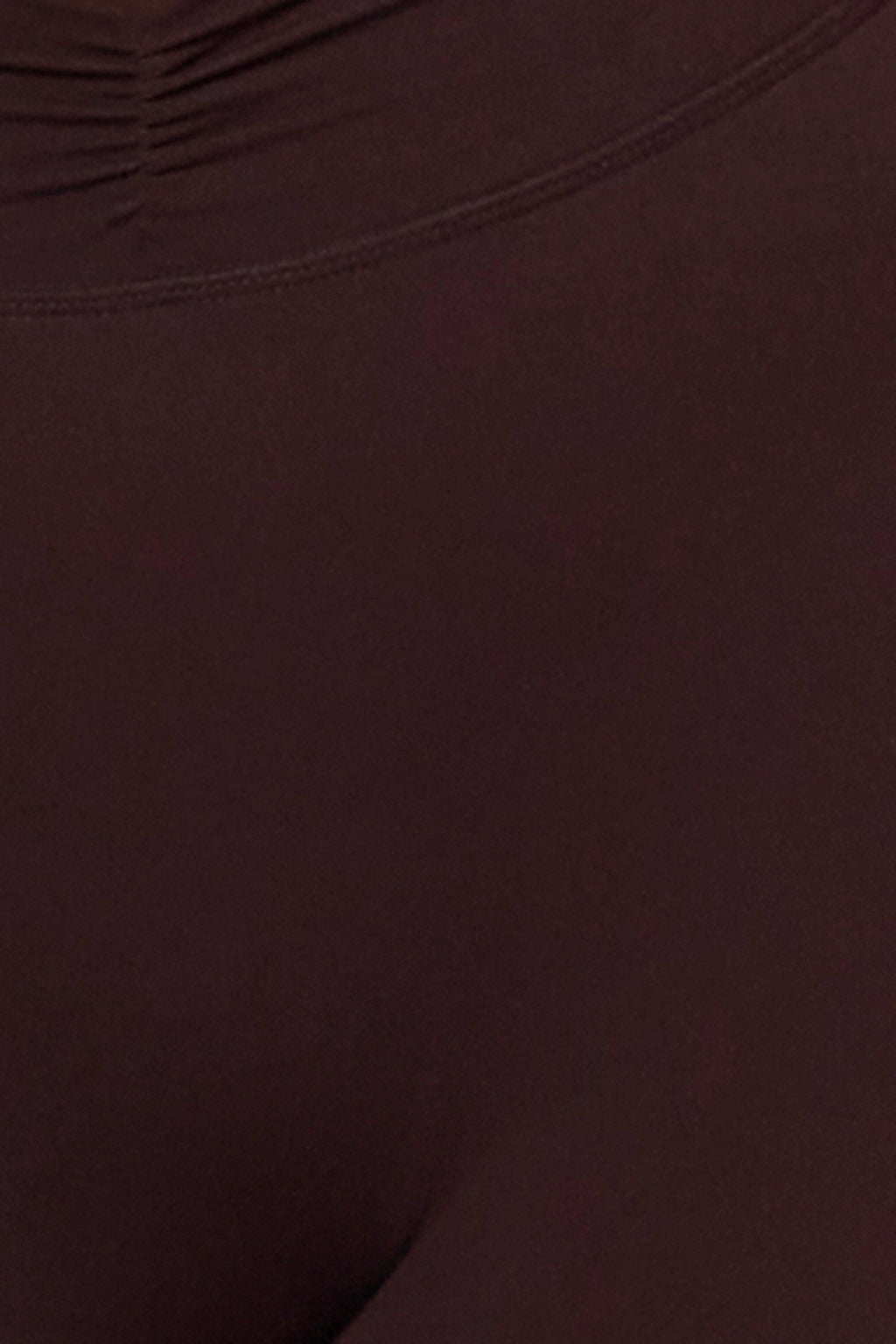 Soft Active Ruched Flared Trousers in Espresso