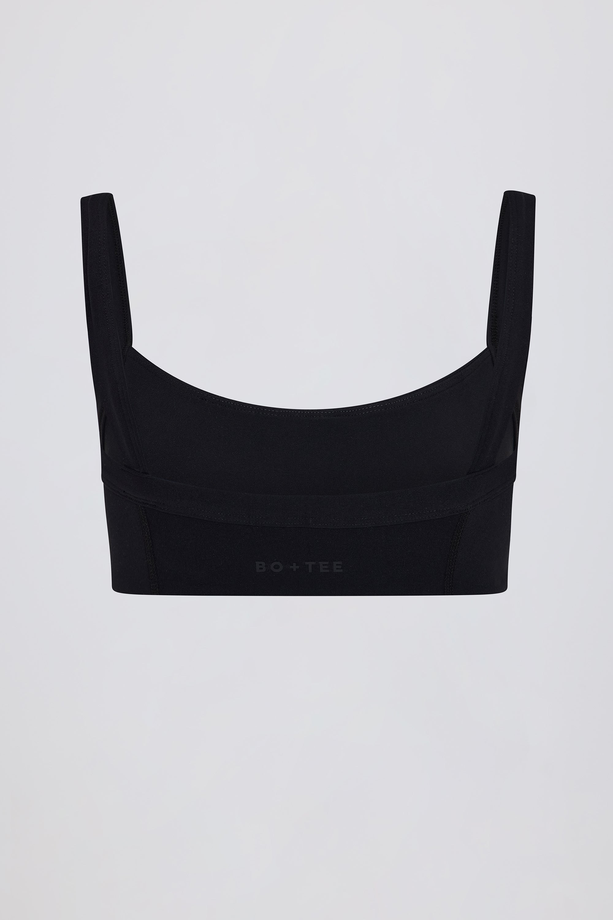 Soft Active Seam-Detail Sports Bra in Black