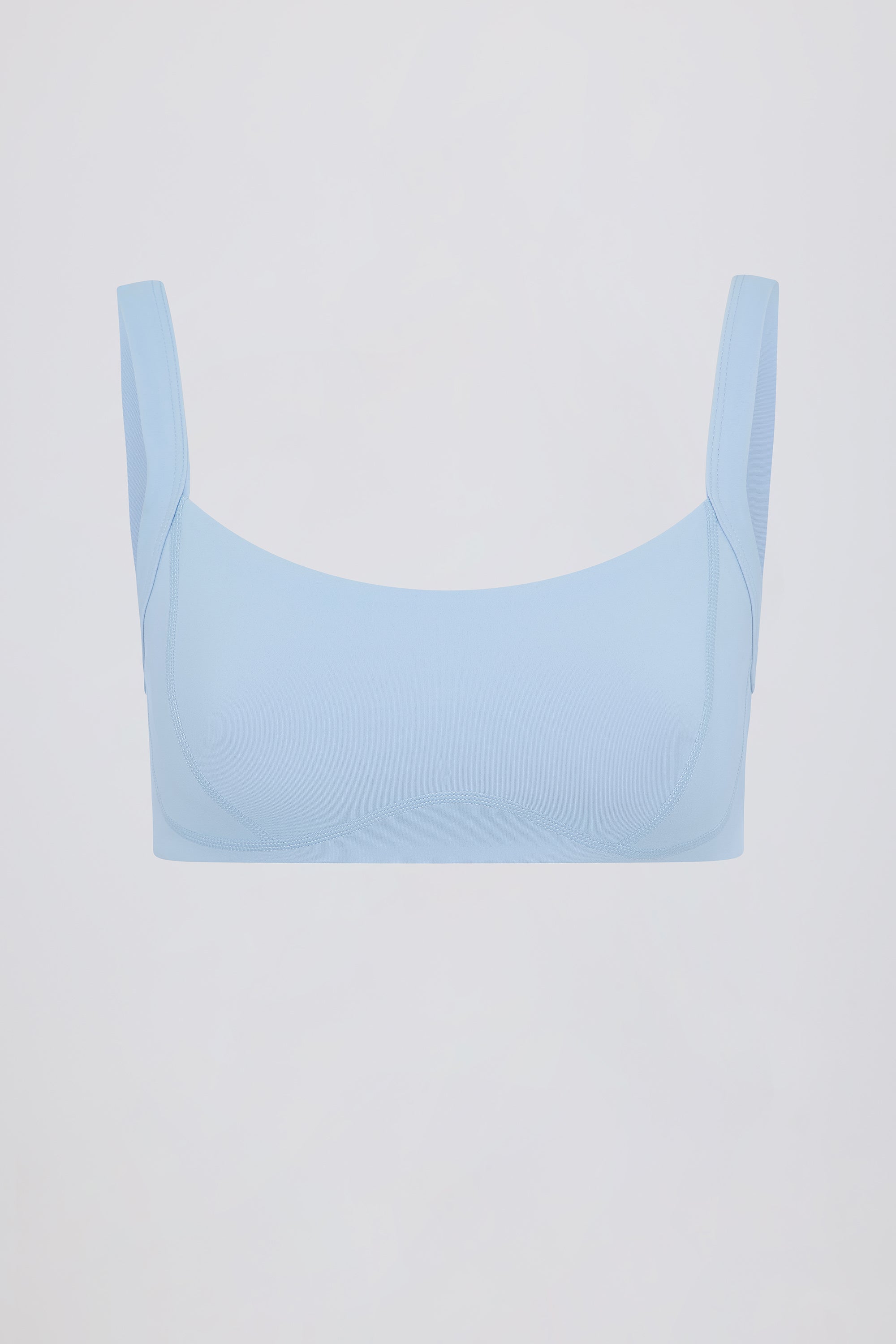 Soft Active Seam-Detail Sports Bra in Sky