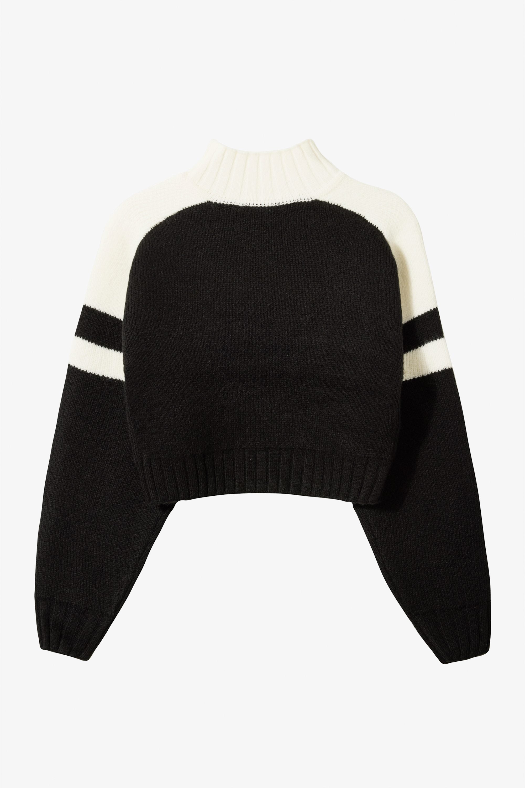 Knit Logo Cropped Jumper in Black