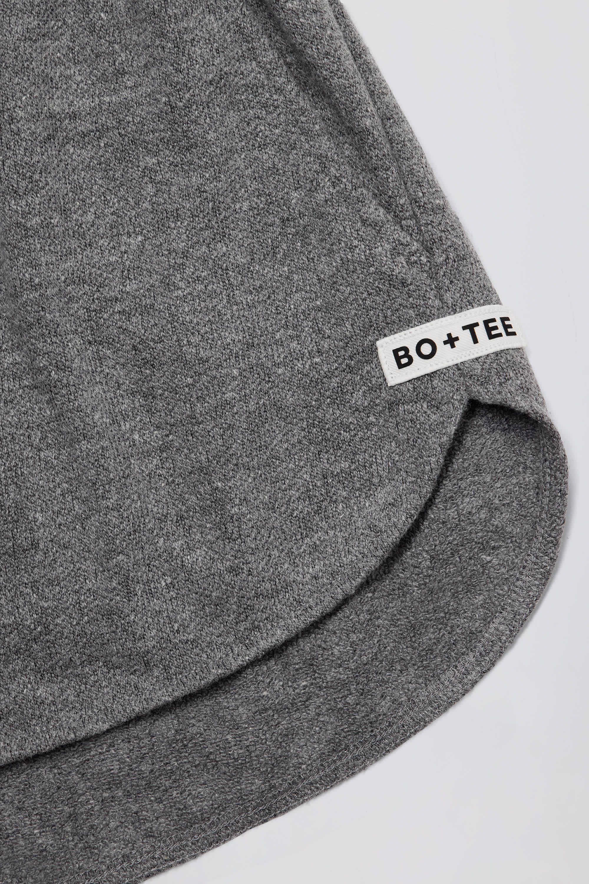 Button-Detail Mid-Rise Shorts in Dark Grey