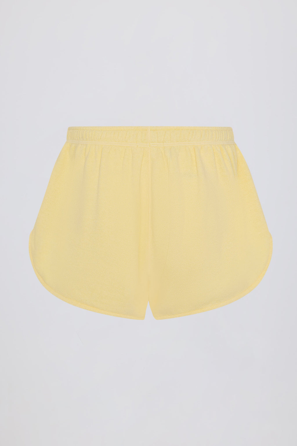 Button-Detail Mid-Rise Shorts in Lemon