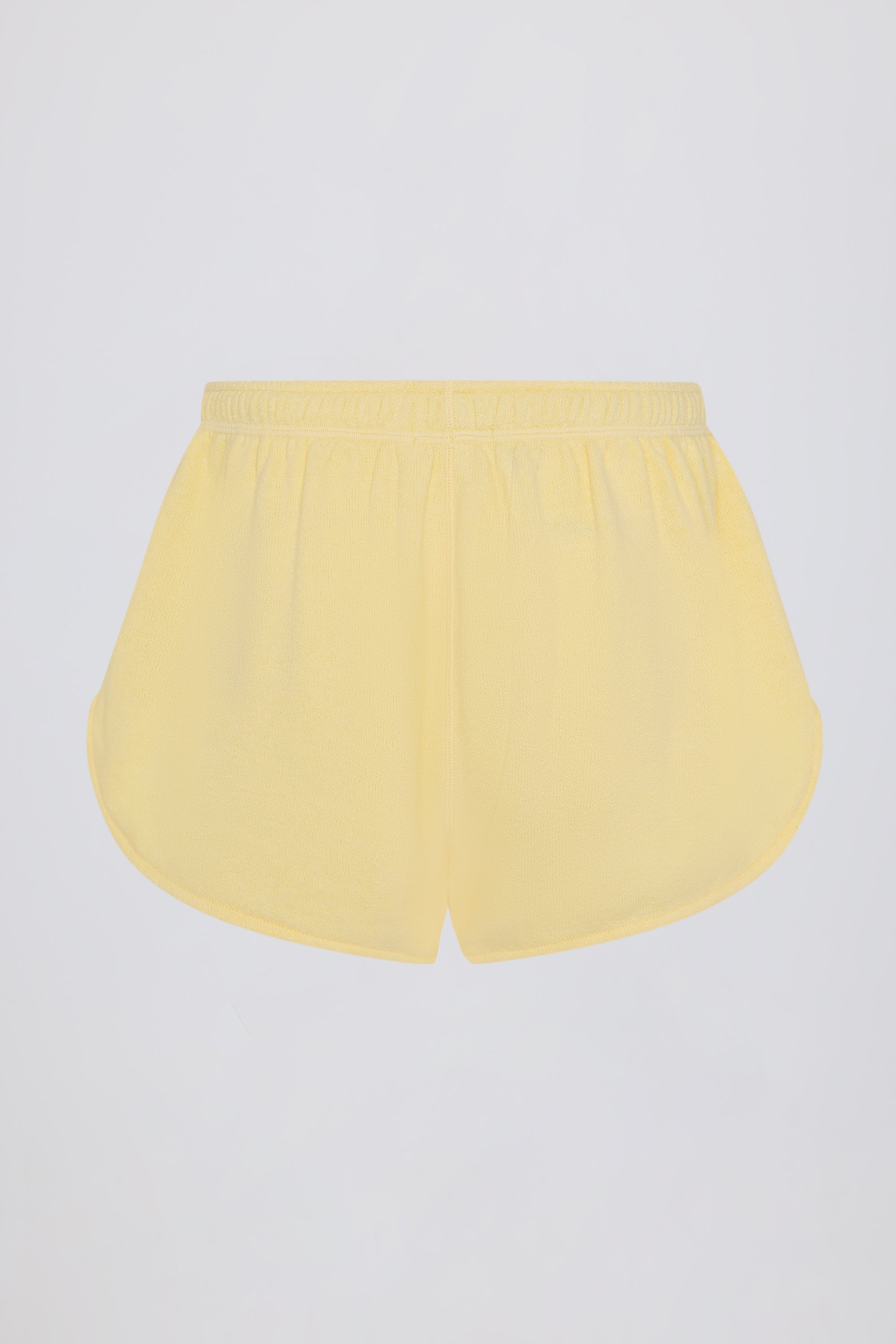 Button-Detail Mid-Rise Shorts in Lemon
