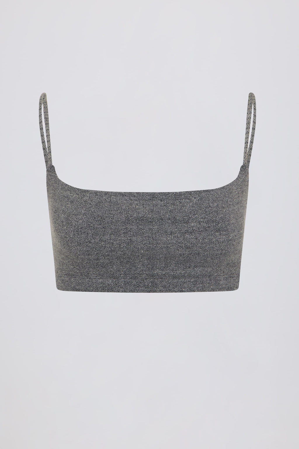 Square-Neck Bralette in Dark Grey