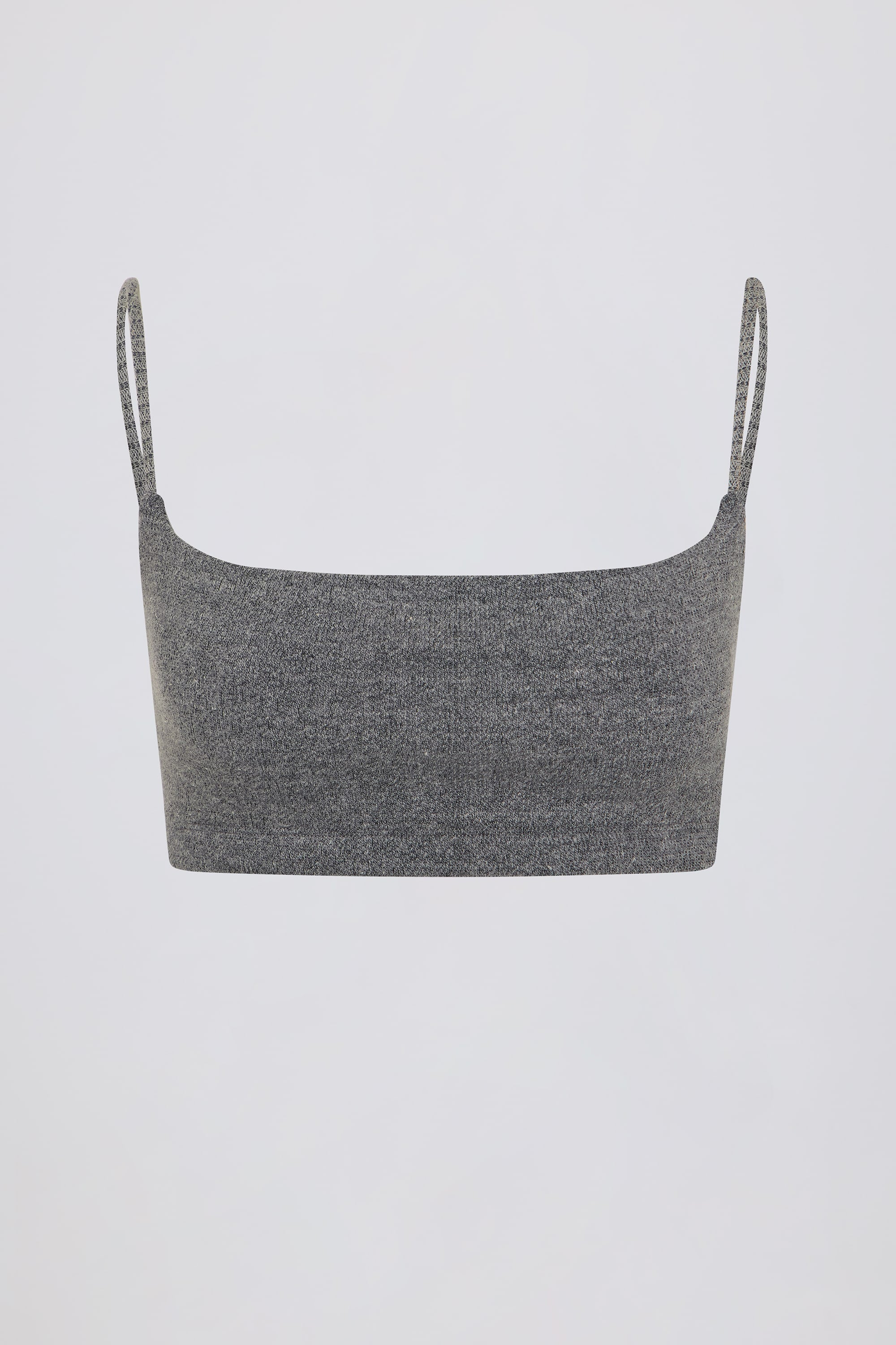 Square-Neck Bralette in Dark Grey