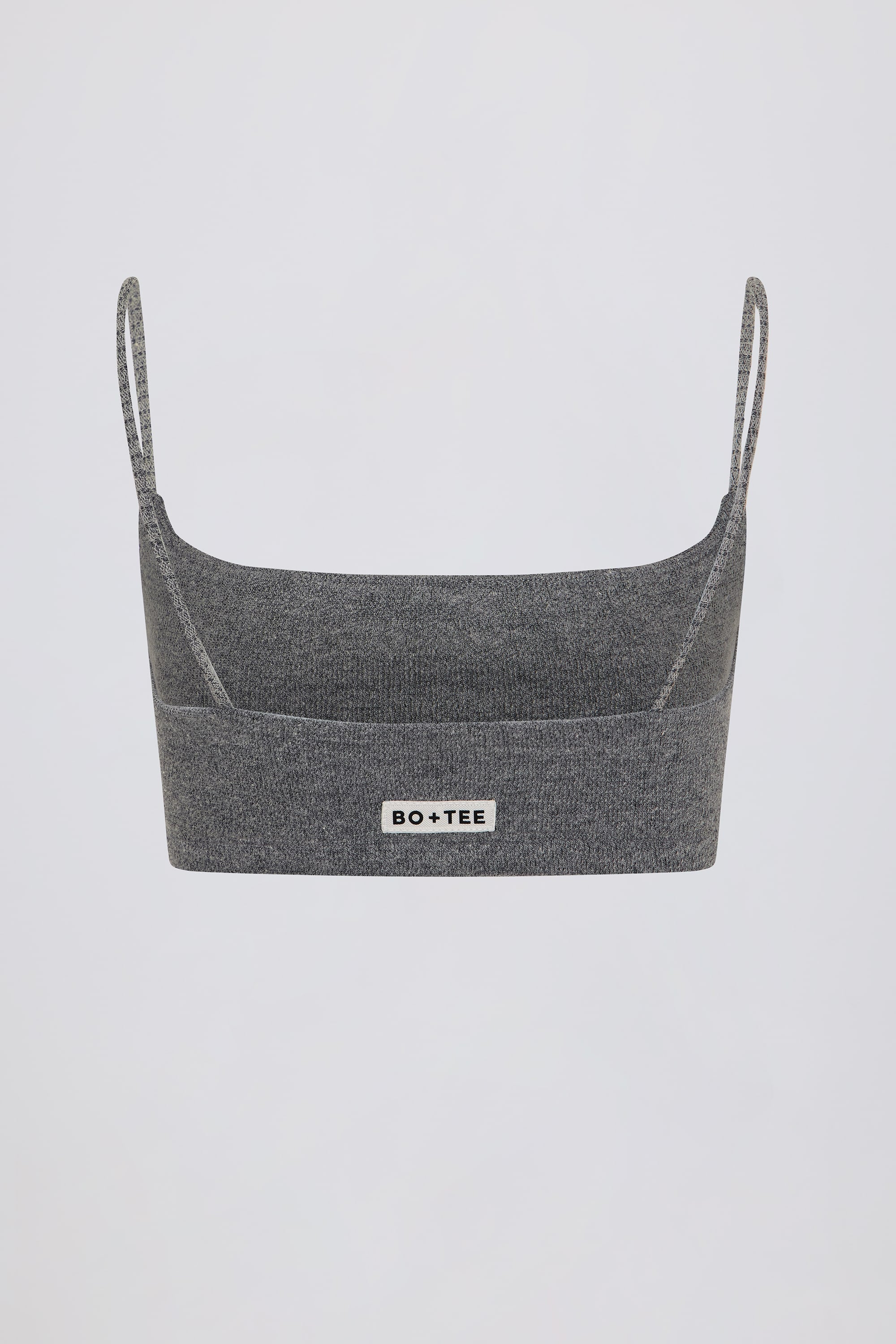Square-Neck Bralette in Dark Grey