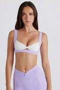 Soft Active Twist-Front Sports Bra in Lilac