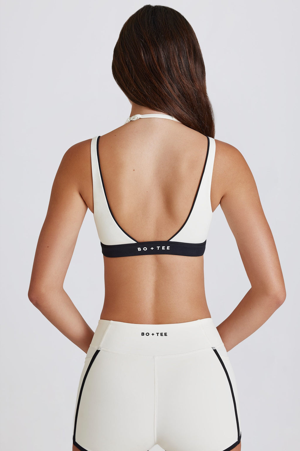 Soft Active Layered Sports Bra in Ivory
