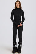Thermal Base-Layer Jumpsuit in Black Leopard