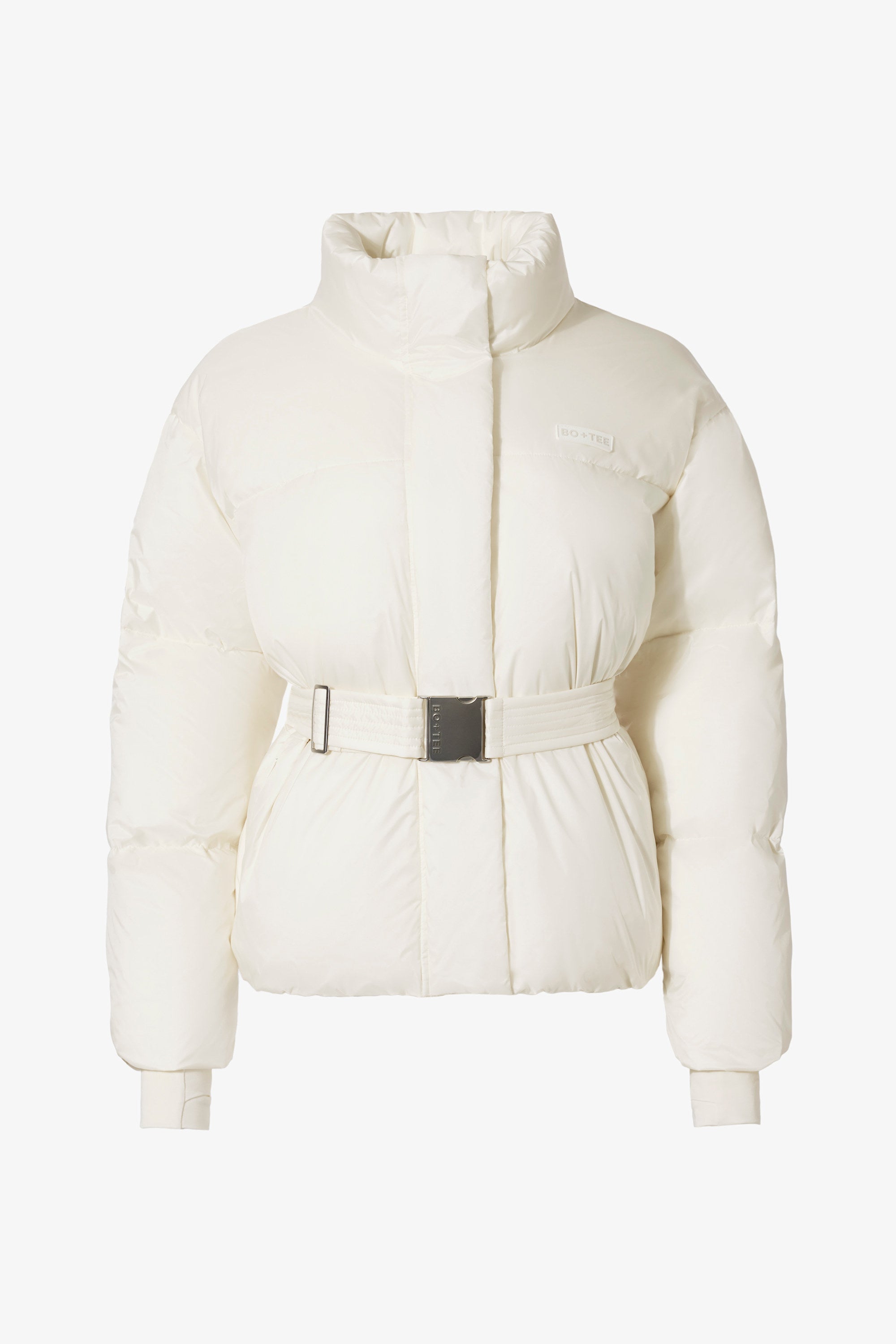Waterproof Belted Oversized Ski Jacket in Ice