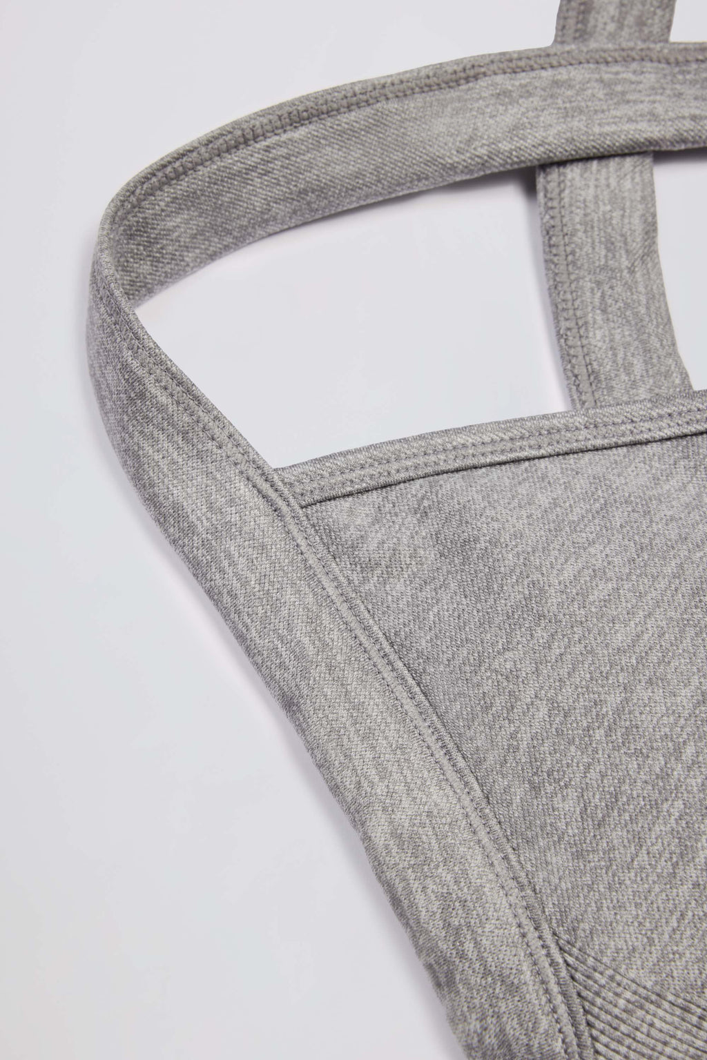 Super Sculpt Seamless Crossback Sports Bra in Grey Marl