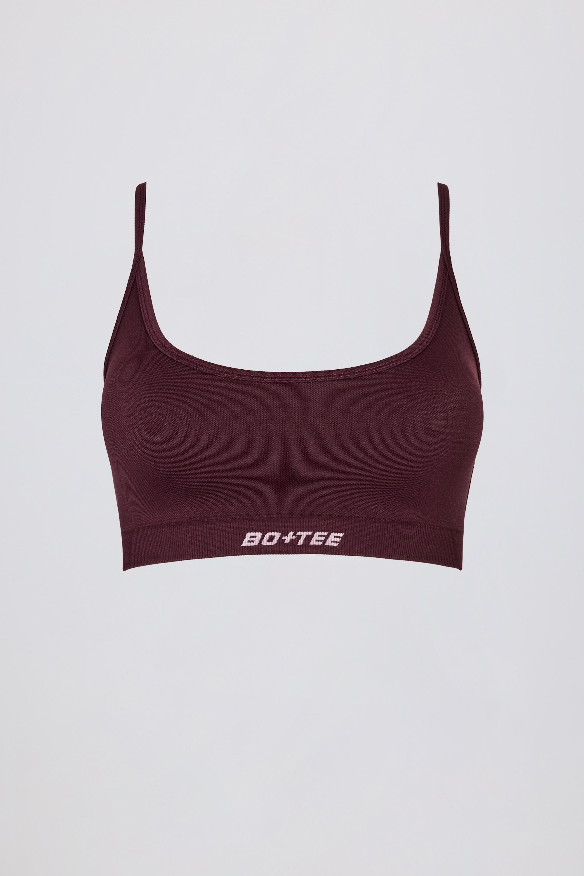 Super Sculpt Seamless Backless Sports Bra in Burgundy