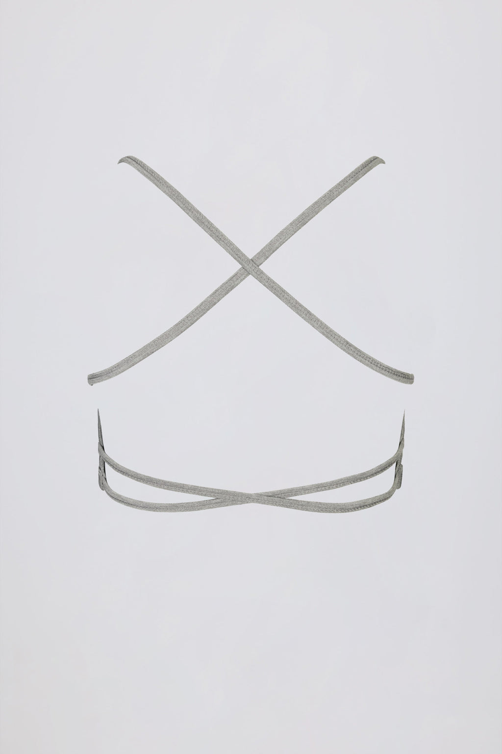 Super Sculpt Seamless Backless Sports Bra in Grey Marl