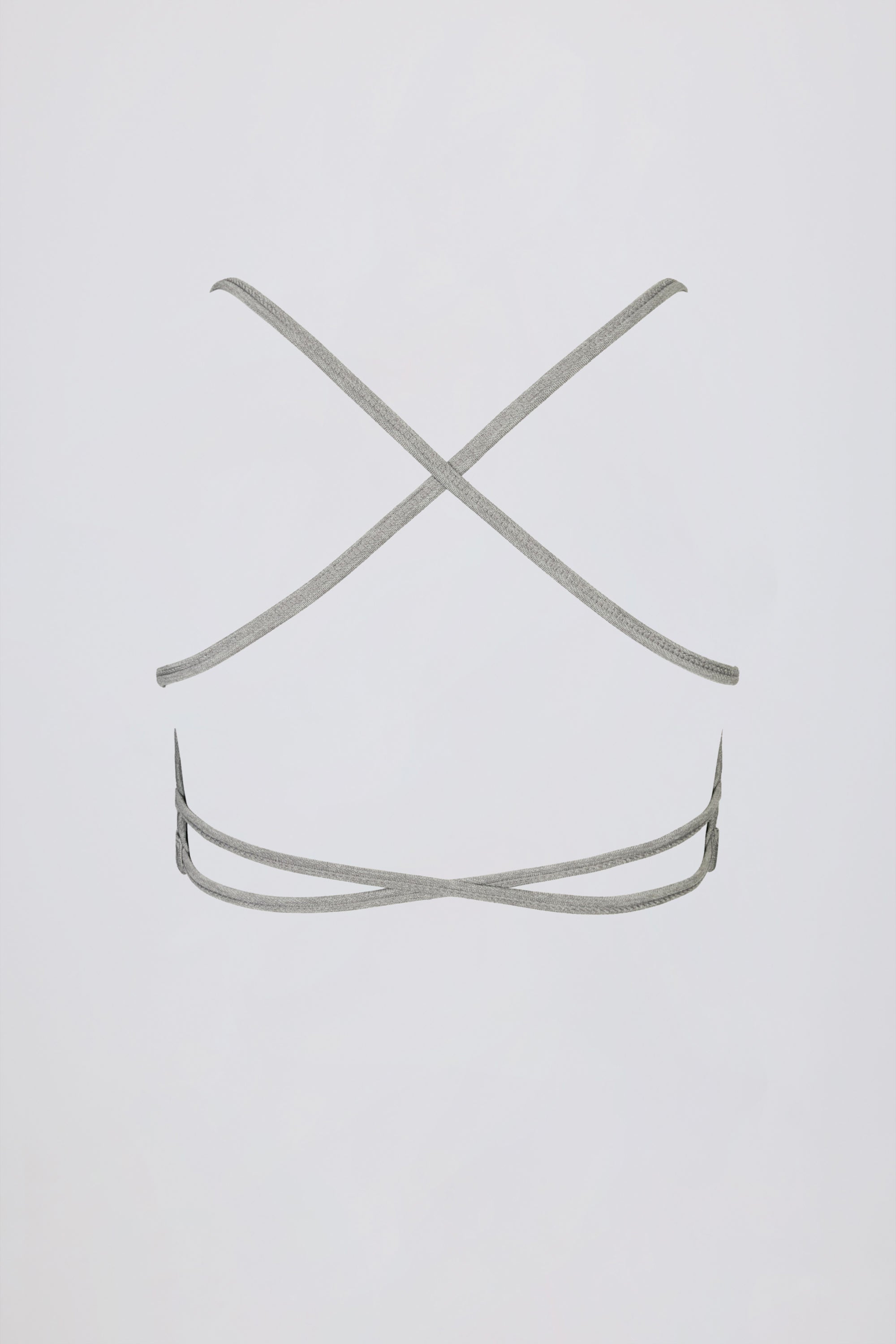 Super Sculpt Seamless Backless Sports Bra in Grey Marl