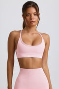 Super Sculpt Seamless Backless Sports Bra in Powder Pink