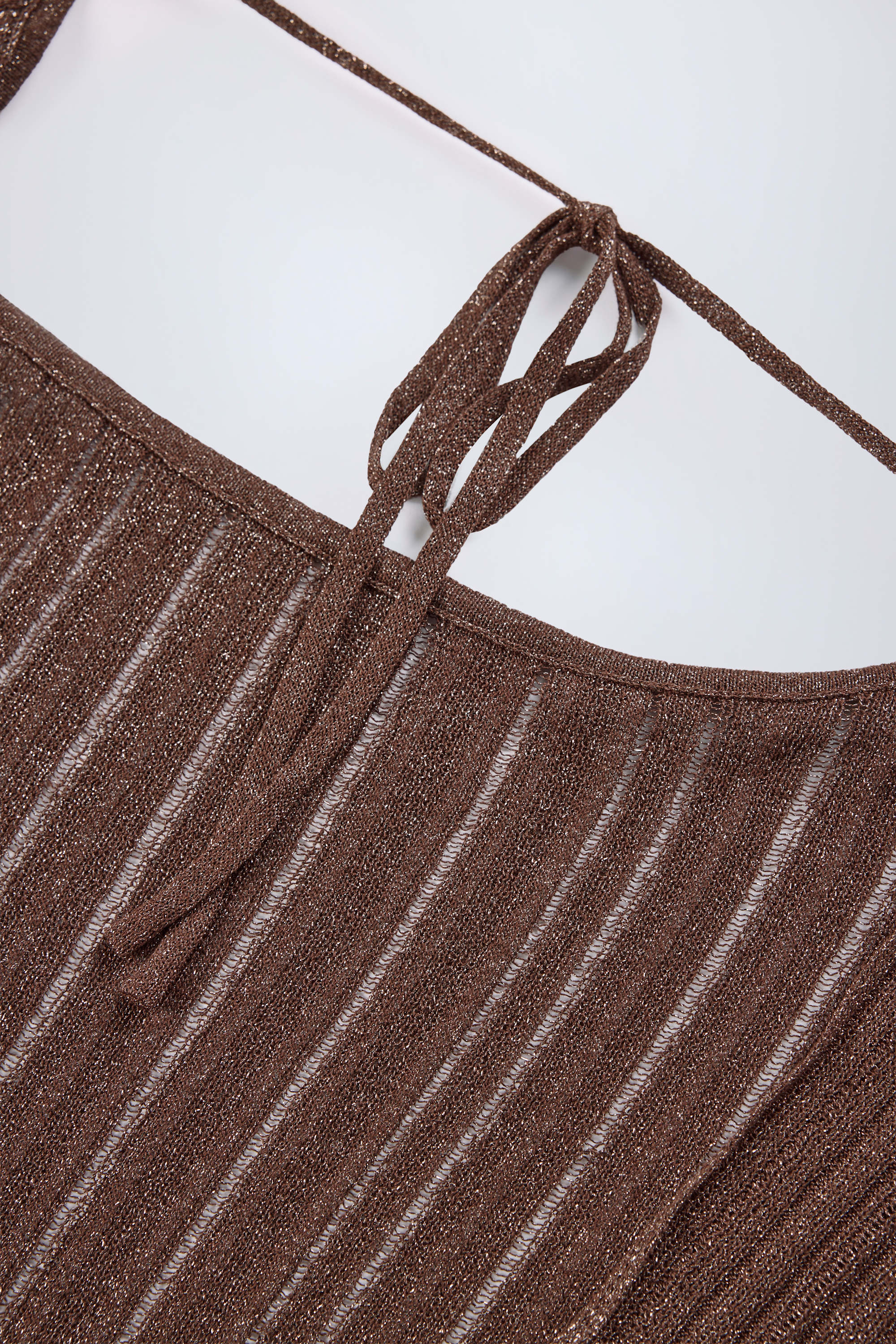 Backless Batwing Mini Dress in Bronze