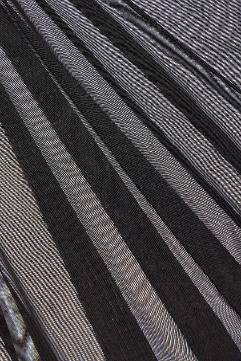 Ruched Hardware-Detail Fishtail Maxi Skirt in Black