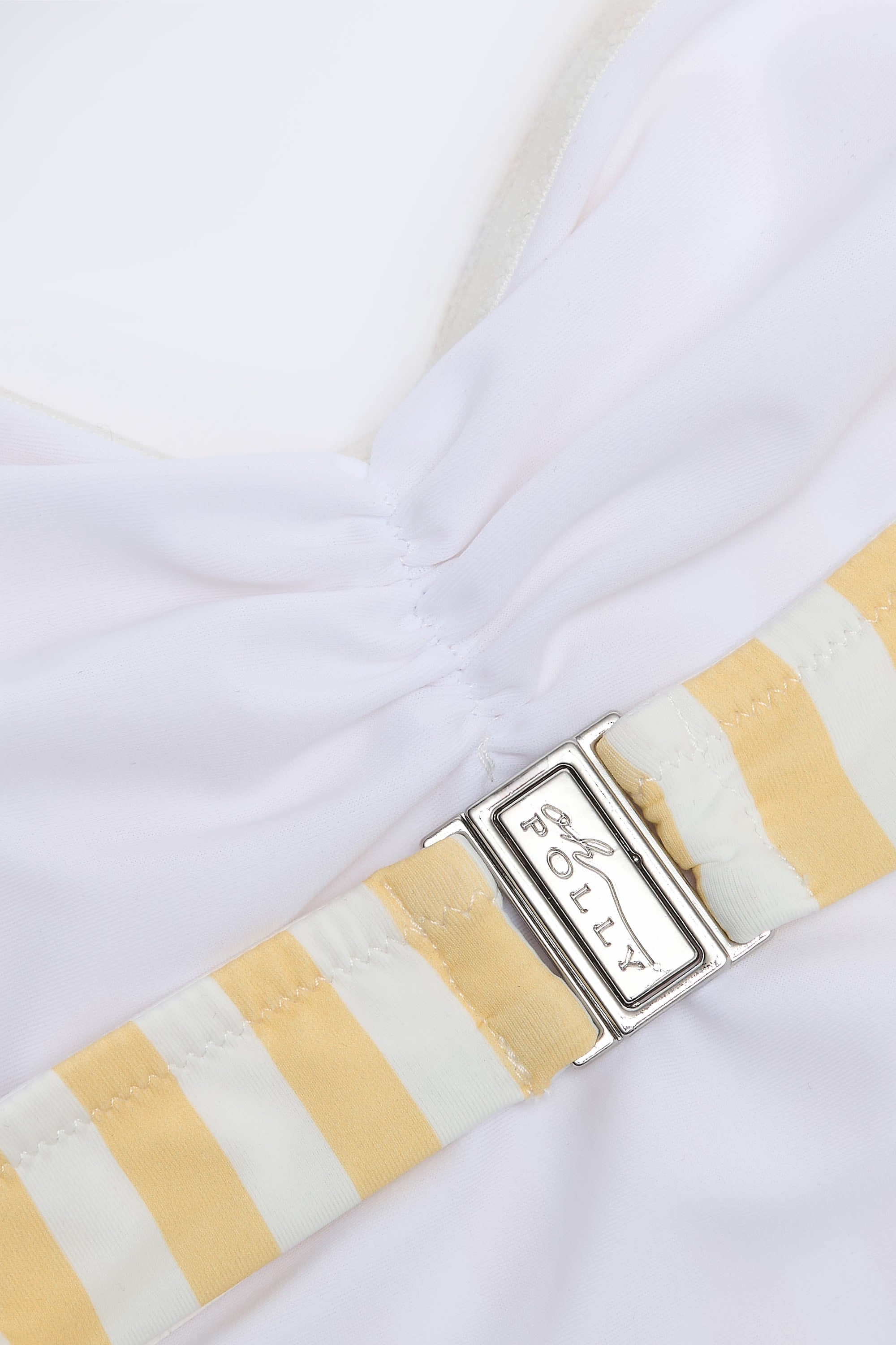 Cut-Out Halterneck Swimsuit in Lemon