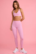 Soft Active Mid-Rise Leggings in Dusty Pink