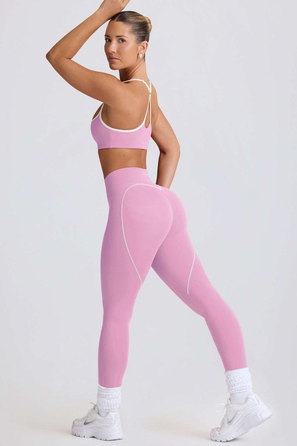 Soft Active Mid-Rise Leggings in Dusty Pink
