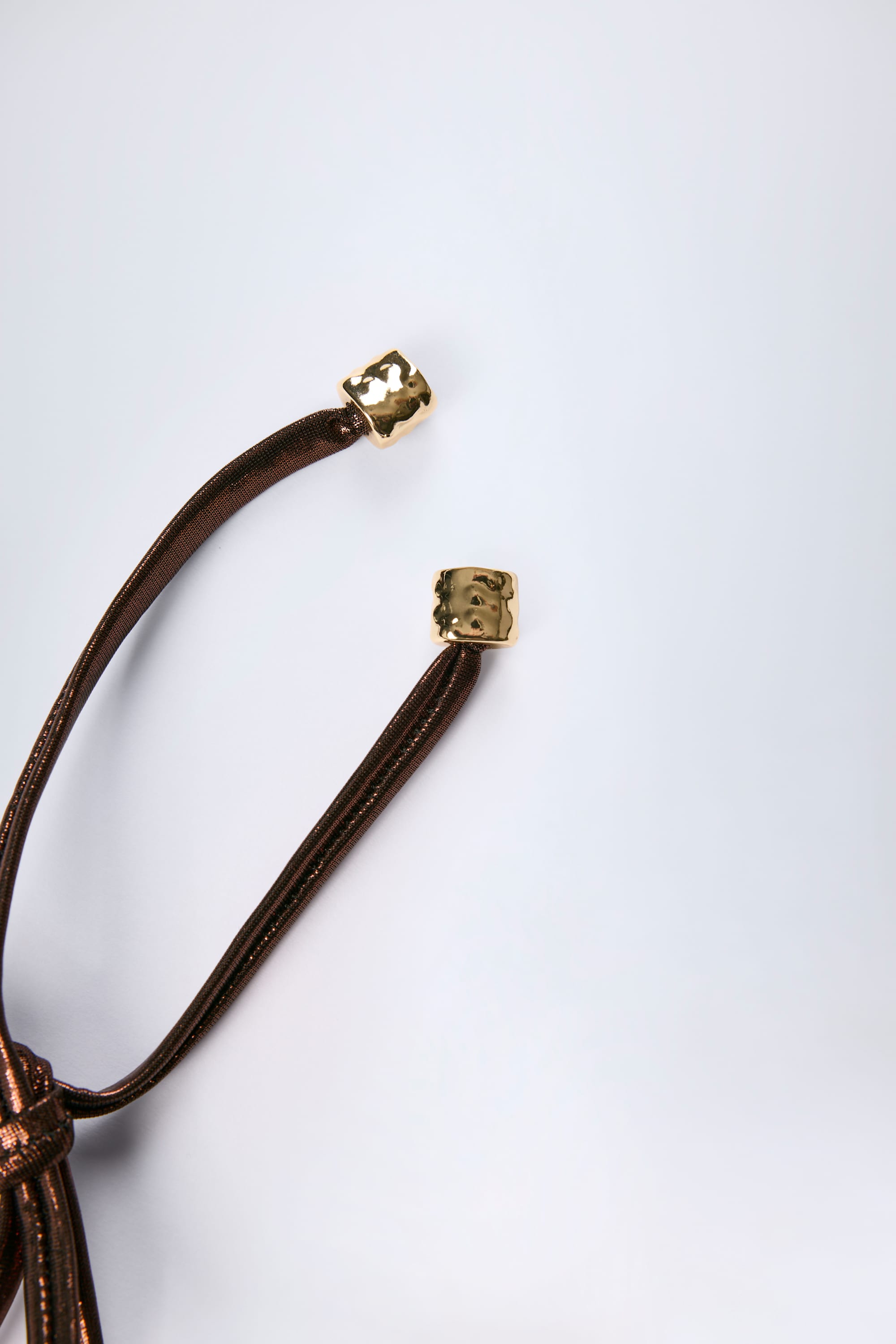 Panelled Bikini Bra in Bronze Gold