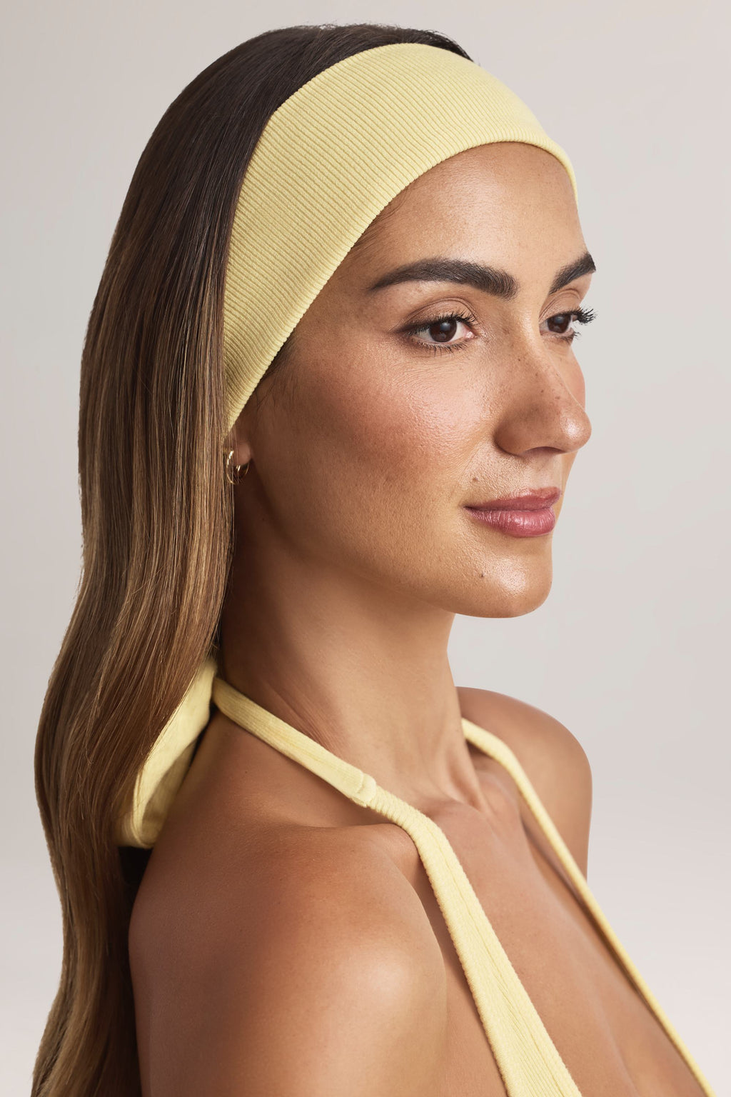 Modal Ribbed Headband in Lemon Sherbet