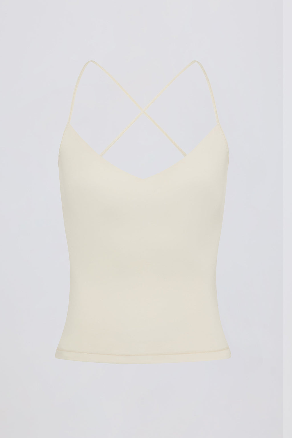 Cross-Back Tank Top in Cream