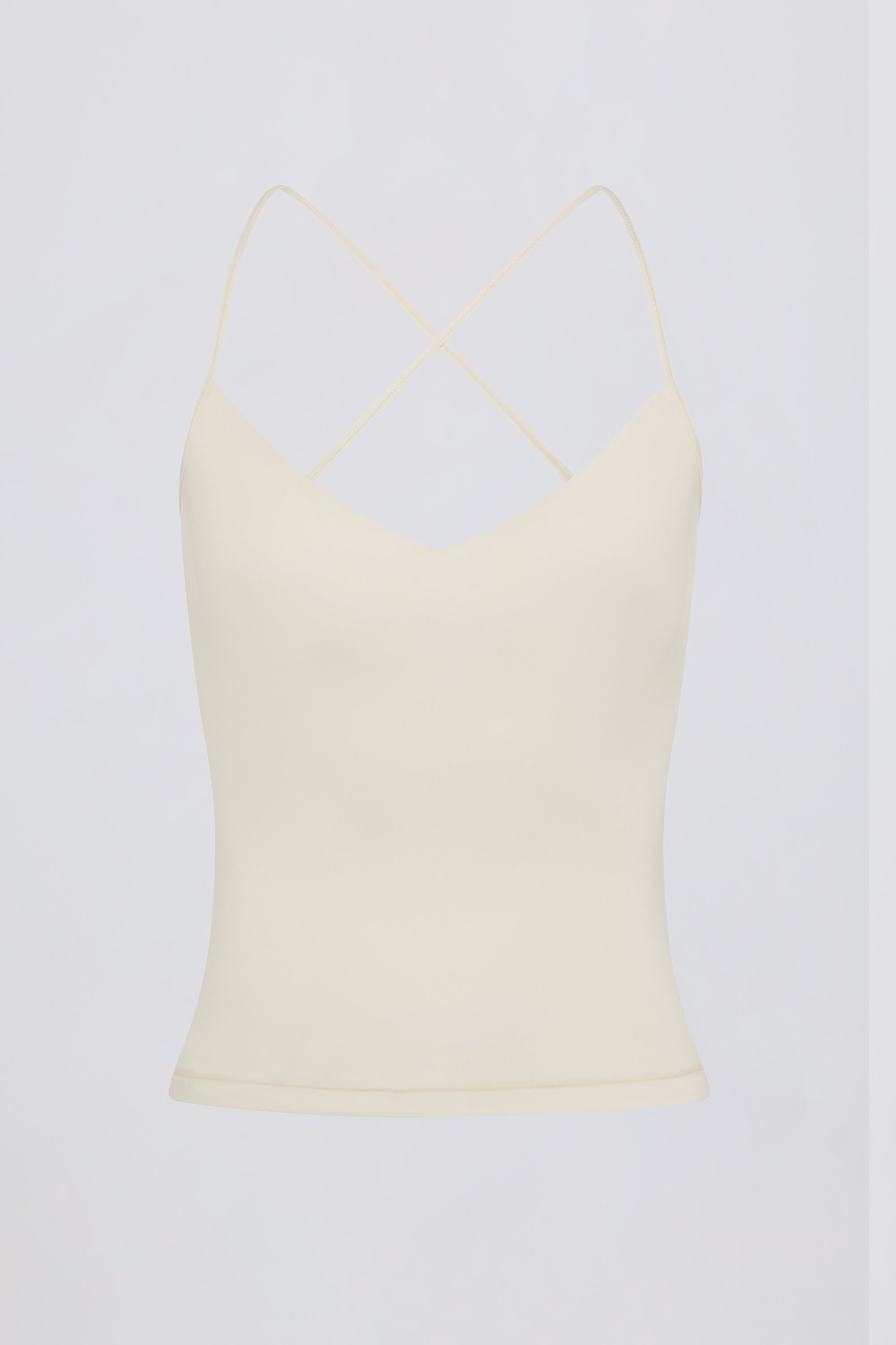 Cross-Back Tank Top in Cream