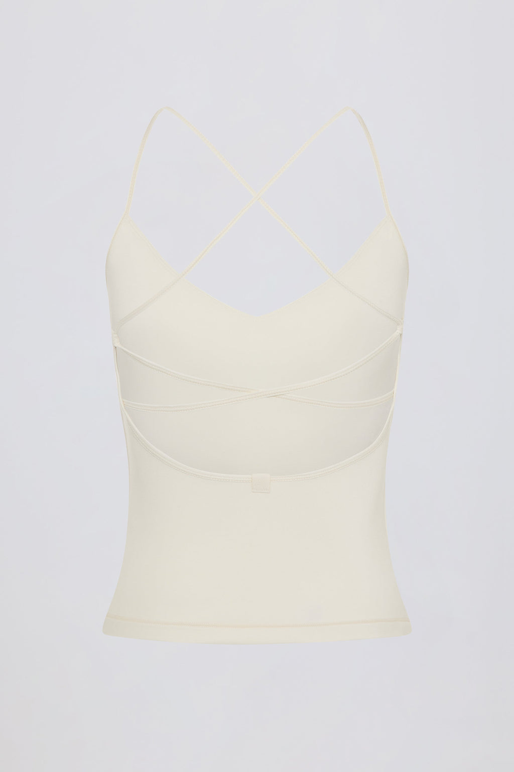 Cross-Back Tank Top in Cream