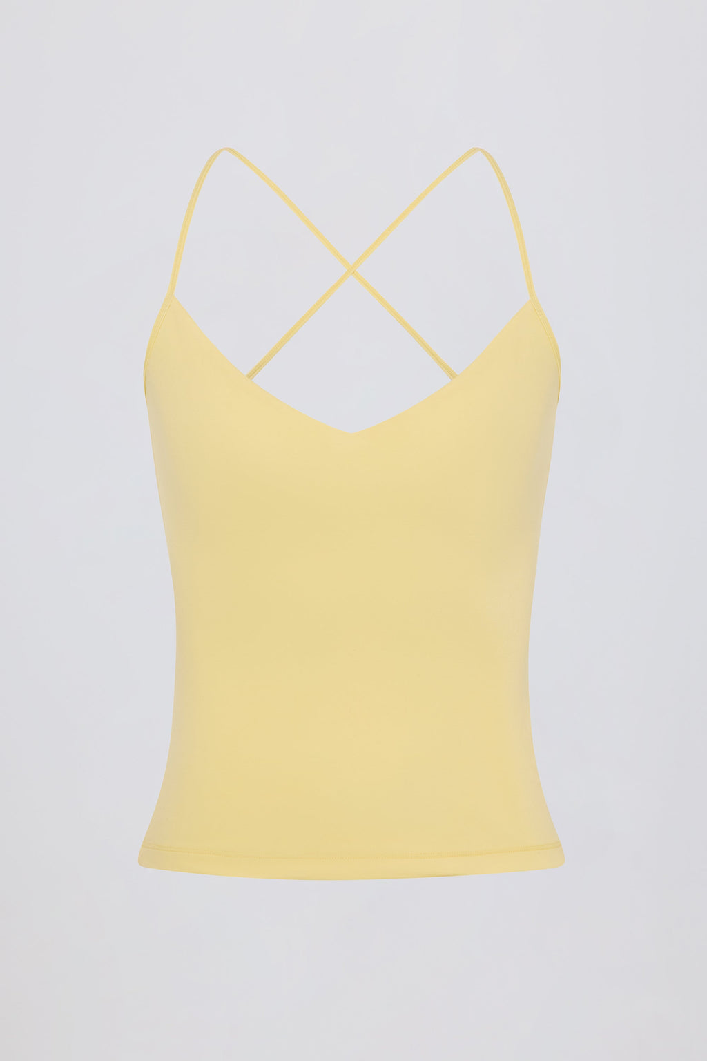 Cross-Back Tank Top in Lemon