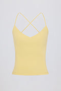 Cross-Back Tank Top in Lemon