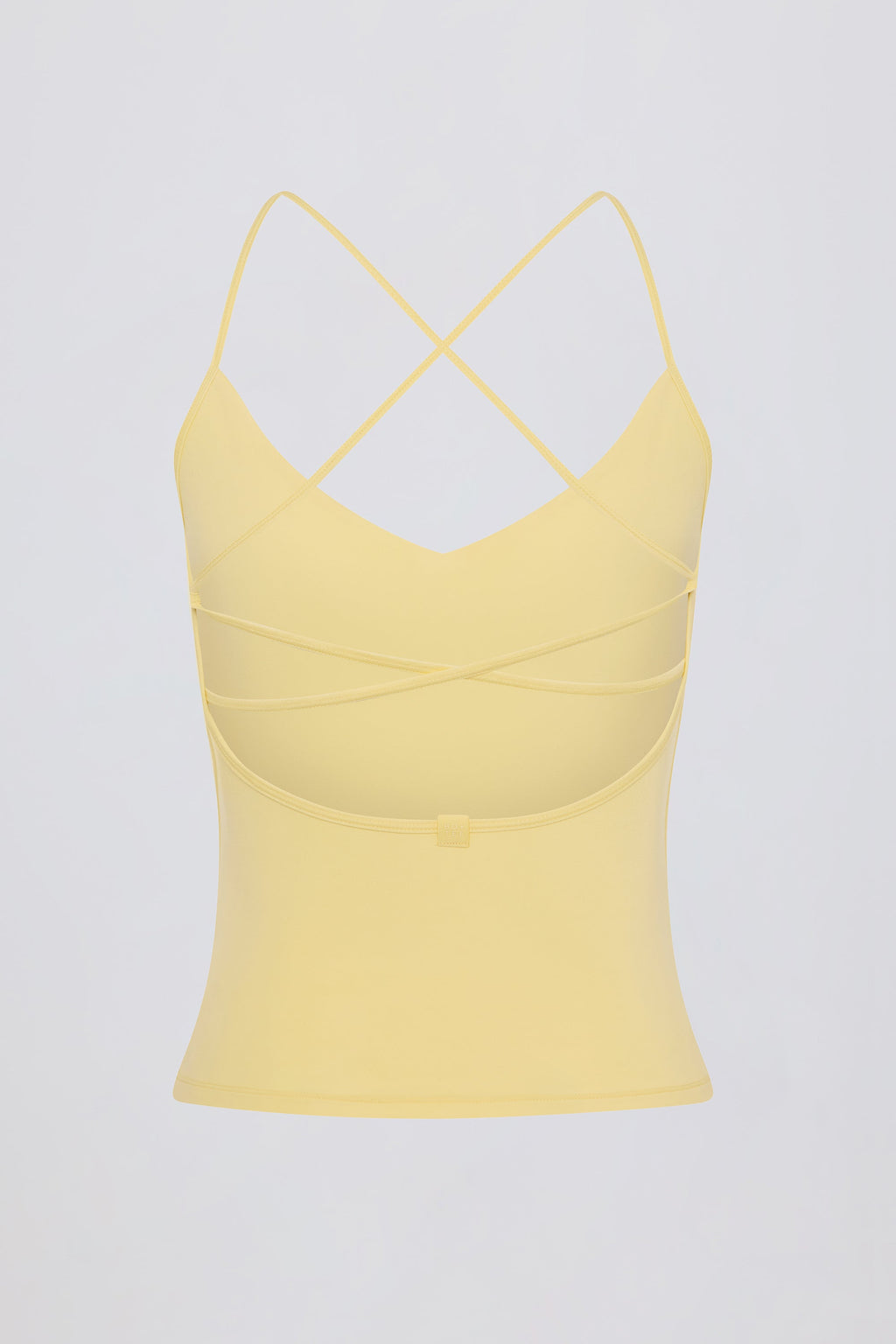 Cross-Back Tank Top in Lemon