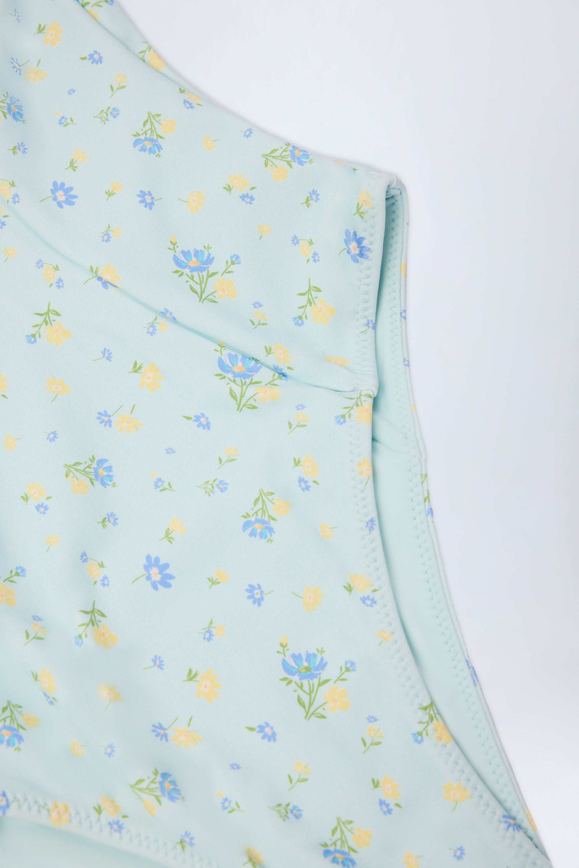 Underwired Balconette Swimsuit in Blue Floral