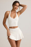 Modal Halterneck Tank Top in White