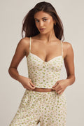 Modal Camisole Pyjama Top in Lemon Print
