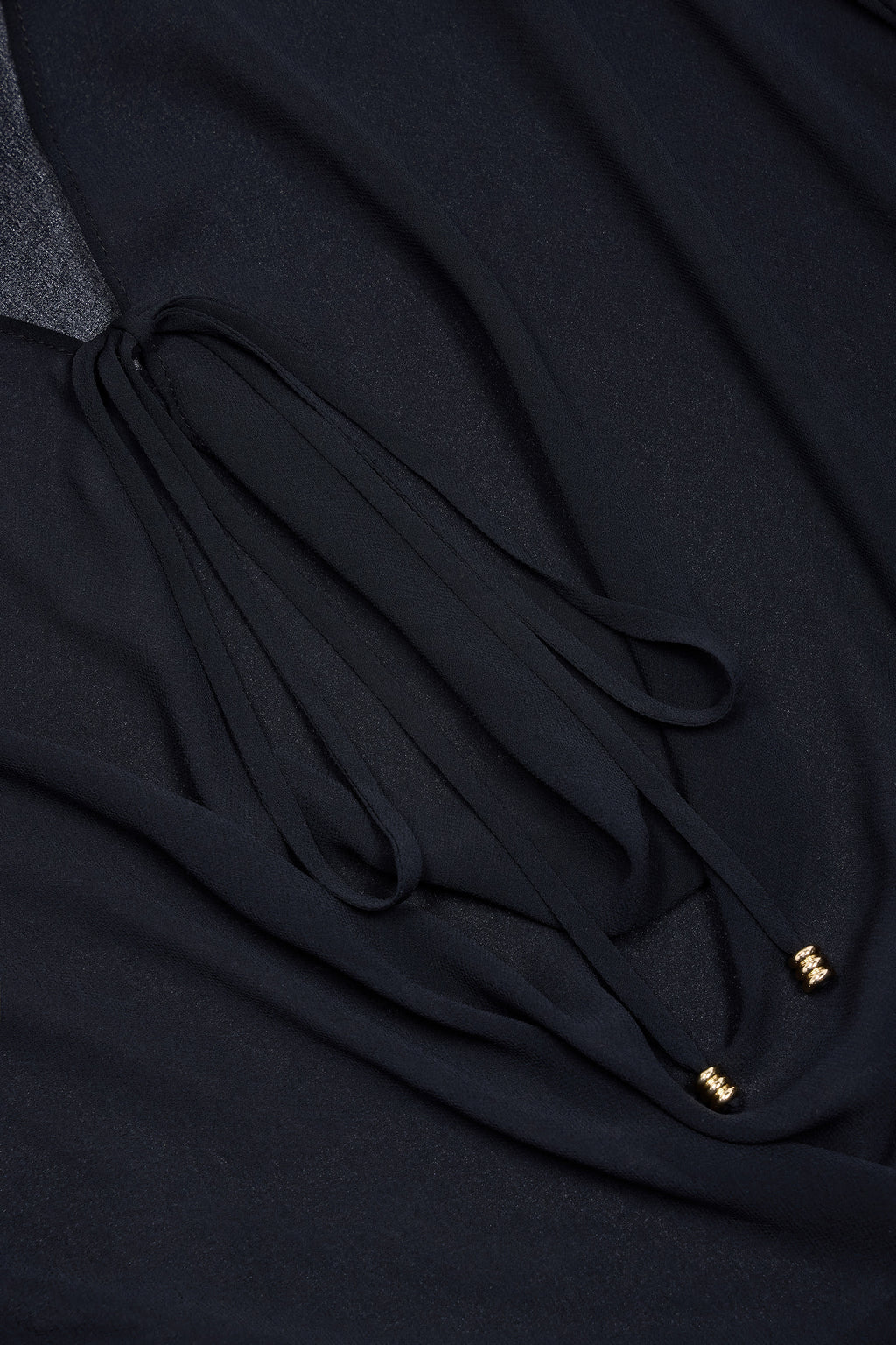 Cowl-Neck Mini Dress in Black