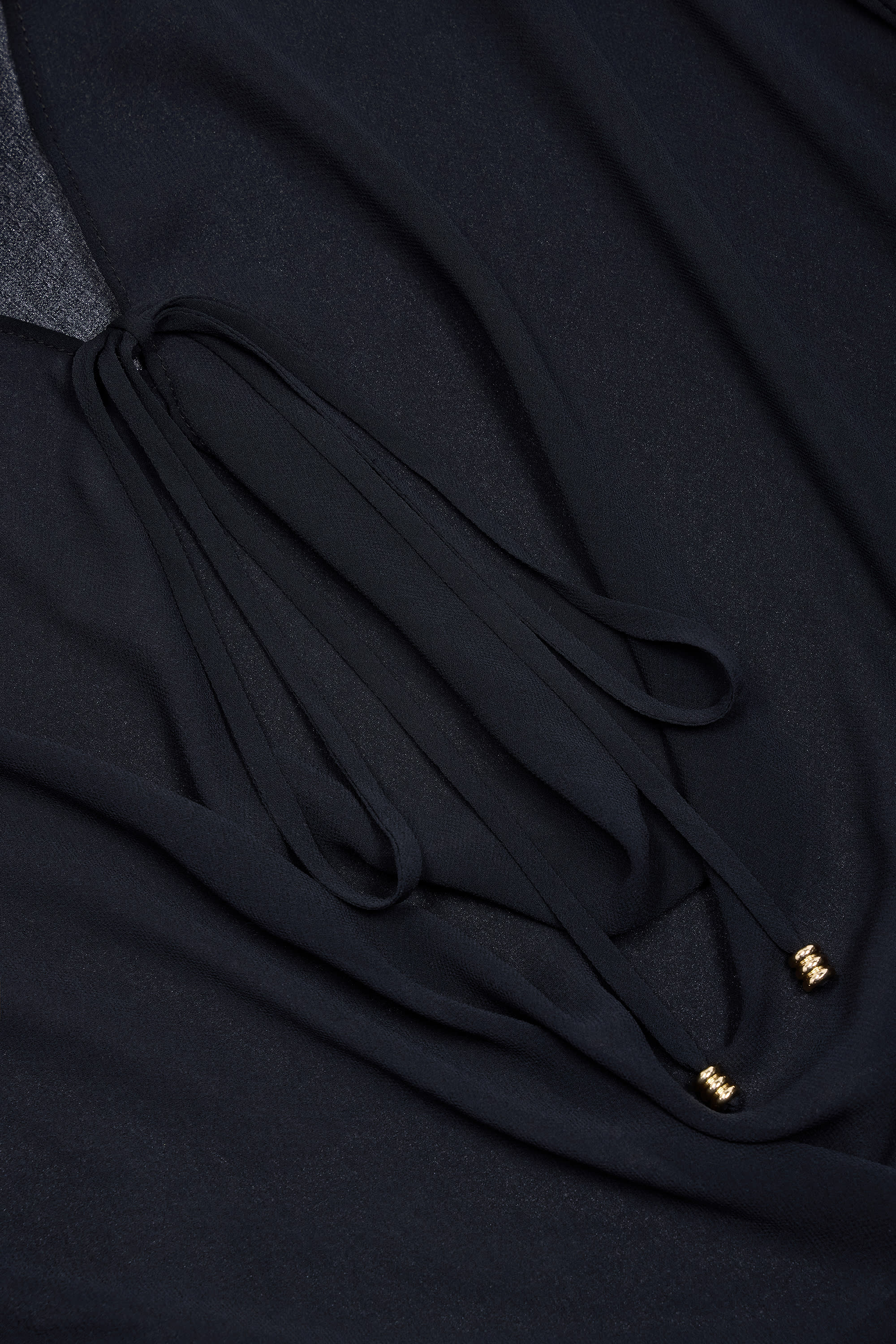 Cowl-Neck Mini Dress in Black